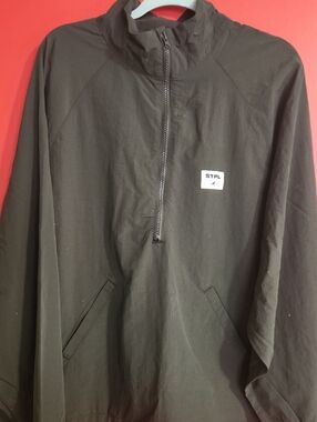 Staple Army Green Half-Zip Windbreaker Pullover